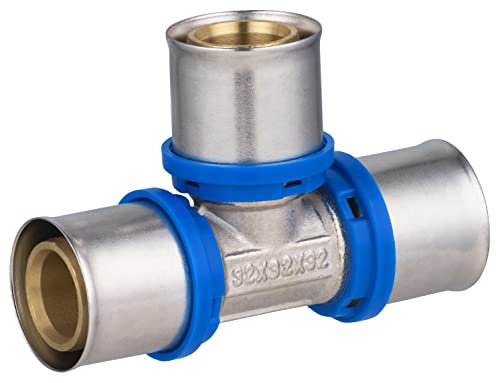 T uguale multistrato a pressare Ø32 | Connessione resistente e durevole | Ideale per impianti idraulici | Facile installazione e fissaggio sicuro | Massima affidabilità | QUICK PLOMBERIE