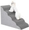 Uross Dog Stairs for Small Dogs- Dog Steps Stairs Ramps for High Bed Couch, High Density Foam Pet Steps Stairs for Dogs to Get on Bed, 5 Tiers Cat Doggy Steps Ramps for Joint Pain Dog(Gray)