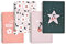 SIAZIH Pétales colorés Carnet de notes A5 160 pages 4 carnets ringbook, Hardcover Facile à transporter Convient aux écoles et aux bureaux