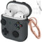 AXFEE AirPods 2nd/1st Hülle Schutzhülle mit Reinigungsset, Airpods 2/1 Hülle, Silikon Schutzhülle mit Karabiner für AirPod 2/1 Ladehülle, Vordere LED Sichtbar, Grau(Weiche Silikon)