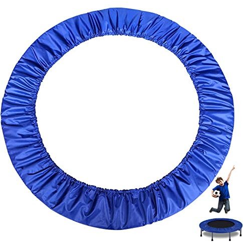 EUPXRHY Trampoline Cover for Mini Trampoline Fitness Adults, 36inch Round Blue Oxford Trampoline Accessory