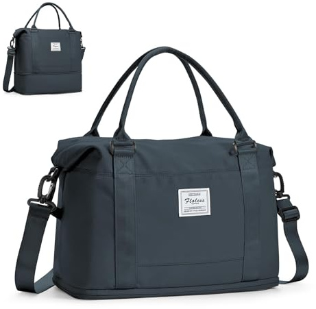 HYC00 for Ryanair Cabin Bags 40x20x25 Expandable Underseat Easyjet Cabin Bag 45x36x20 Carry On Hand Luggage Travel Bags with Wet Pocket,Hospital Holdall Weekend Overnight Bag for Women,Slate Gray