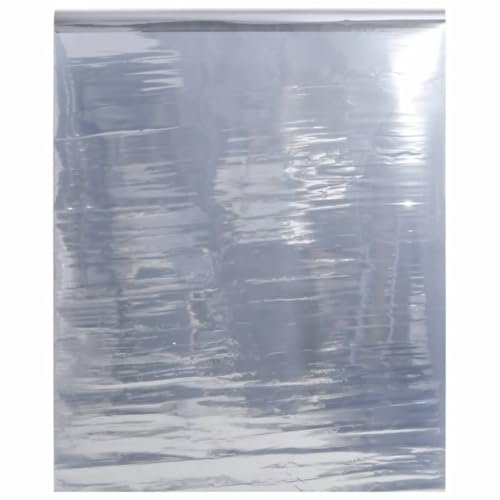 vidaXL Sonnenschutzfolie, Folie für Schlafzimmer Küche Wohnzimmer, Fensterfolie mit Spiegeleffekt, Sichtschutzfolie Spiegelfolie, Statisch Reflektierend Silbern PVC