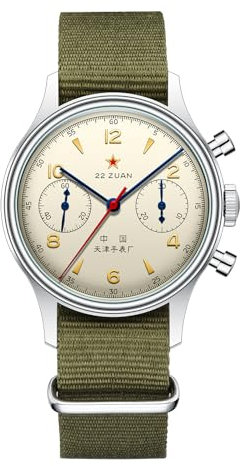 GGDD Herren Mechanische Armbanduhr Seagull 1963 Luftfahrt Chronograph Pilot Uhr Handaufzug Möwe ST1901 GD 1963 International Edition 2024 Gelb Modern, gelb, Modern
