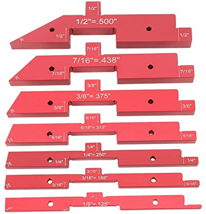 Aluminum Router Table Setup Bars Height Gauge Set for Woodworking 7pcs Setup Blocks