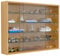 VCM Glasvitrine hängend | Vitrine Glas mit ESG-Sicherheitsglas | Maße ca. H. 55 x B. 75 x T. 12 cm | Hängevitrine Glas | Modern und platzsparend | Glas Vitrinenschrank - Drivalo L