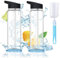 WUERKIYA Clear Water Bottle, 2-Pack 750ml BPA-Free Plastic Reusable Sports Bottles with Straw, Flip-Top Lid, Perfect for Biking, Running, Hiking, Gym, School, Yoga, Office
