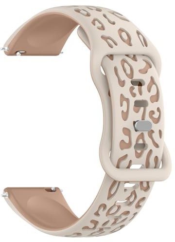 Vancle Uhrenarmband 20mm 22mm Damen Herren, Zweifarbig Graviertes Smartwatch Armband 20mm 22mm Silikon Atmungsaktives Ersatzarmbänder Schnellverschluss Uhrband für Frauen Männer