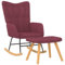 vidaXL Schaukelstuhl mit Hocker Schaukelsessel Schwingsessel Relaxstuhl Relaxsessel Ruhesessel Sessel Lounge Wohnzimmerstuhl Stoff Weinrot