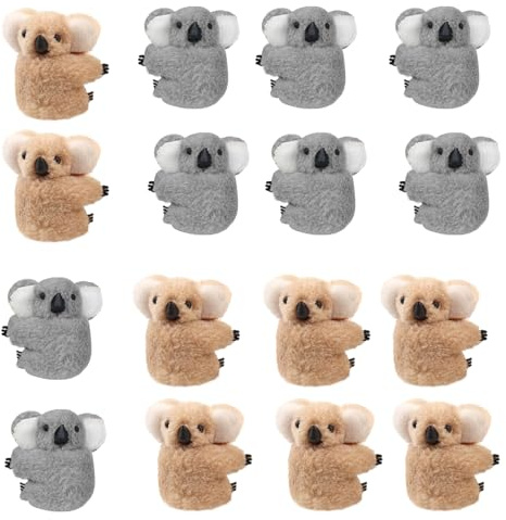 DANUDON Lot de 16 pinces à clip en forme de koala, petit koala en peluche, ours en peluche, pinces pour filles