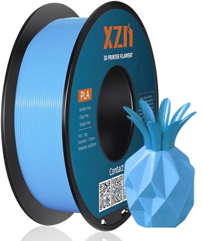 XZN PLA Filament 1.75mm,PLA 3D Drucker Filament,Robust und Langlebig,Maßgenauigkeit +/-0,03mm,1KG Filament Spule,PLA Aquablau