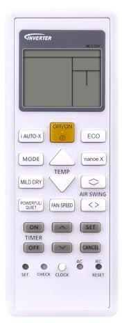 ALLIMITY Mando Aire Acondicionado Compatible con Panasonic AC A/C 16330 ACXA75C16330 A75C16330 CS-Z20VKR CU-Z20VKR CS-Z25VKR CU-Z25VKR CS-Z35VKR CU-Z35VKR CS-Z42VKR CU-Z42VKR