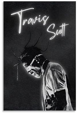 Generisch Travis Rapper Scott Poster Für Zimmer, Ästhetische Leinwand-Wandkunst, Schlafzimmer-Dekor Poster 12x18inch(30x45cm)