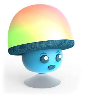 WONDEE Mob Bluetooth-Lautsprecher für Kinder, wasserdicht, mit Saugnapf und Nachtlicht, zum Aufkleben und für einen Hauch von Licht und Musik, wo Immer Sie wollen, originelle Geschenke für Jungen und