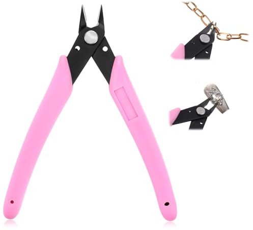 Rhinestone Remover, Pink 5 Rhinestone Remover Nipper, Metal Nail Art Scissors, Nail Art Decorations Removers DIY Tool Accessory
