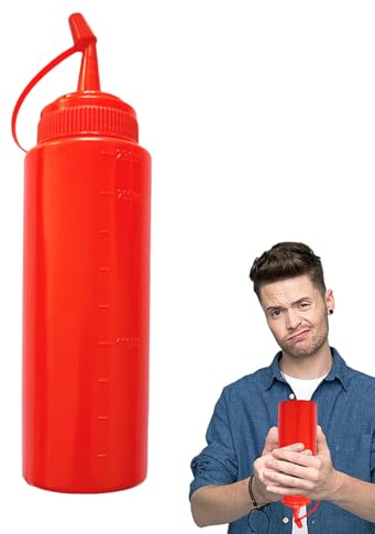 Fausse bouteille de ketchup rouge - fausses bouteilles de ketchup et de moutarde | Bouteilles de blagues drôles pour fausse vinaigrette | Nouvelles bouteilles de nouveauté pour les farces à AM