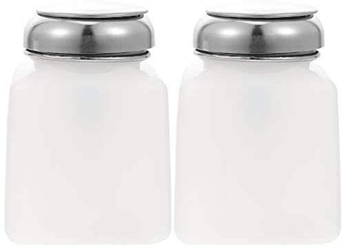 2 Stück 100ml Antistatische Pumpflaschen mit Deckel aus PE und Edelstahl