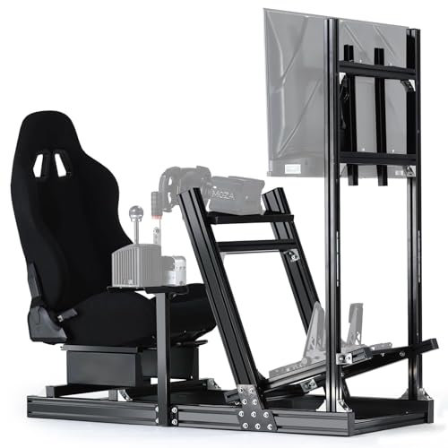 Dardoo Racing Simulator Cockpit with Display Bracket and Seat, Fits For G923 G29 G920, T300RS, Shifter Handbrake Pedals Display Are not Included