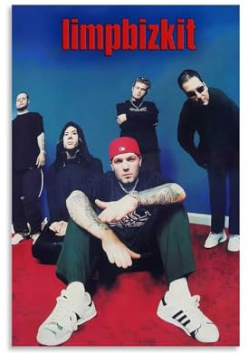 ASHEUQWE Limp Bizkit (1) Poster, ästhetische Wandkunst, Leinwand, Vintage-Poster, dekoratives Gemälde, Wohnzimmer, Schlafzimmer, Dekoration, 20 x 30 cm, ungerahmter Stil