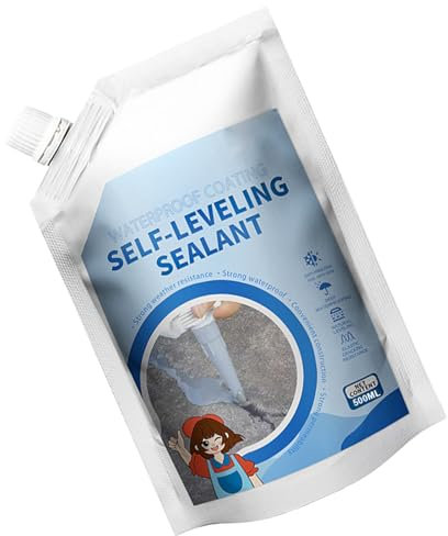 concrete sealant - Concrete Finish | Cement Waterproof Sealant | Concrete Sealer 500ml | Quick-Dry Self-Leveling Leak Filler For Bathroom, Brick, Bathtub, Pool, Garage, Basement And Driveway Floors