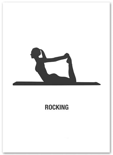 WDHBI HEKA Yoga Movements Poster Modern Style Wall Art Yoga Prints Yoga Movements Rocking Bridge Canvas Painting Home Decor Picture 40x60cmx1 No Frame