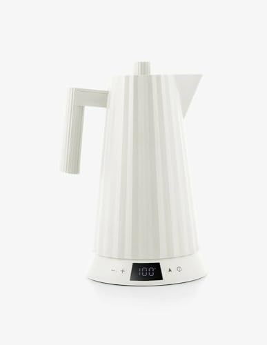 Alessi Plissé MDL21 W - Bollitore Elettrico con Temperatura Regolabile di Design, in Resina Termoplastica, Presa Europea, 2200W, 170 cl, Bianco