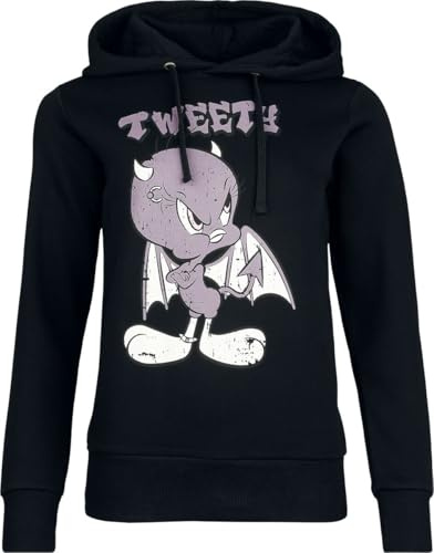 LOONEY TUNES Tweety Frauen Kapuzenpullover schwarz