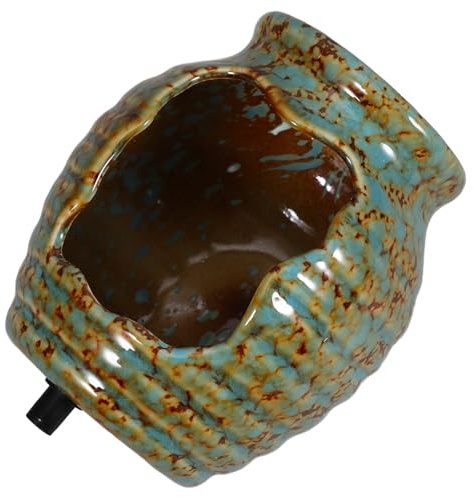 Veemoon Jar to Water Decorative a Natural Effect Ceramic or Flowing with Easy Solar Fountain Wall Mounted and Operate Design for Fish Tank Indoor Next Swimming | Pond Container, Garden Waterfall Outdoor, Waterfall Jug, Jar for Indoor, Water Jar Fountain, Jars for Water Fountain