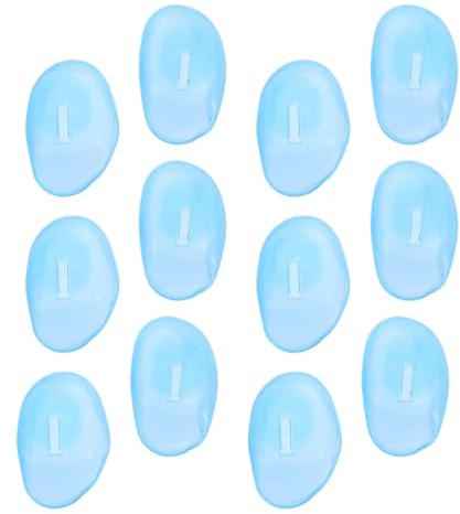 NULYLU 12stücke Silikon-ohrenschützer Weich zum Haarefärben Schutz vor Stylingprodukten und Föhnen Hitze Transparent Wiederverwendbar Friseurbedarf Ohrenschutz für Friseure