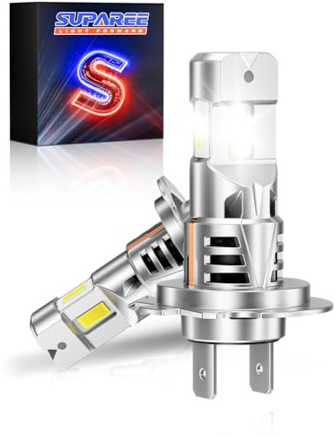 SUPAREE Ampoule H7 LED Éclairage à 3 Faces H7 Ampoule de Phare Led 36000LM | Ampoule LED H7 Voiture Avec Ventilateur Canbus 6500K 1:1 Design Plug n Play 2Pcs