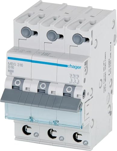 Hager MCS320 LS-Schalter 3P 6kA C-20A QC Quick Connect 1M