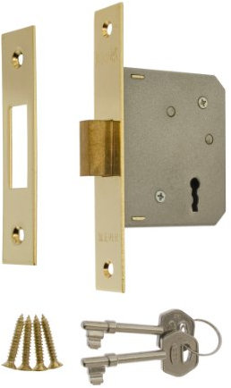 Era 472-31 2.5-inch/ 64mm 3 Lever Deadlock - Brass Effect, Gold