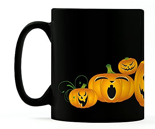 1art1 Halloween Parade De Citrouilles Grimaçantes Tasse À Café Mug 9x8 cm