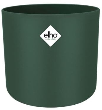 elho B.for Soft Rund 18 - Blumentopf für Innen - 100% recyceltem Plastik - Ø 18.3 x H 16.7 cm - Grün/Laubgrün