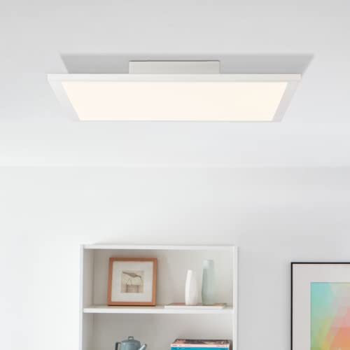 Lightbox LED Panel Deckenleuchte - Deckenlampe, Warmweißes Licht, 40 x 40cm, 24 Watt, 2400 Lumen, 2700 Kelvin, Metall/Kunststoff, Weiß