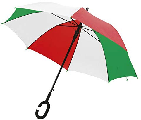 Ten Regenschirm Italienische Flagge mit Griff C cod.EL21056 cm 102x102x88h by Varotto & Co.