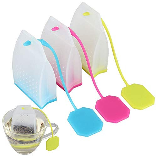 Silicone Tea Infuser with Long Rope Loose Leaf Leaf Tea Infusers Hanging on Teapots, Mugs, Cups to steep Loose Leaf Tea and Coffe