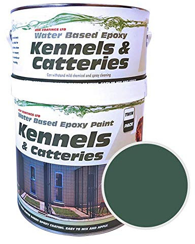 ASK Coatings Cattery and Kennel Floor Paint, waterproof epoxy paint (2.5L, Green)