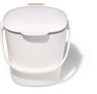 OXO Grip, White, 2.83 L Good Grips Leicht zu reinigender Komposteimer – Weiß – 2,83 L, Kunststoff, 2.8L