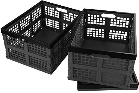 Bringer 30 L Zusammenklappbare Milchkiste, 3er-Set Stabile Profi-Klappbox