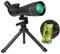 Gosky HD Spektiv 20-60 x 80 mm mit Stativ und Smartphone-Adapter, BAK 4 Prismen-Spotter Zielfernrohr für Vogelbeobachtung, Jagd, Wildtierlandschaft