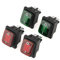 Interruttore a bilanciere, 4 pezzi 220V IP67 Impermeabile antipolvere e antiolio 4 pin 2 posizioni ON-OFF Tipo di barca con indicatore Rosso Luce verde