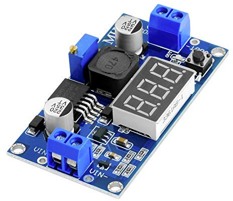 AZ-Delivery LM2596S LM2596 Step-down DC-DC Buck-Converter Modul für 4-40V zu 3,3-24V mit 3-stelliger Digitalanzeige und inklusive E-Book!