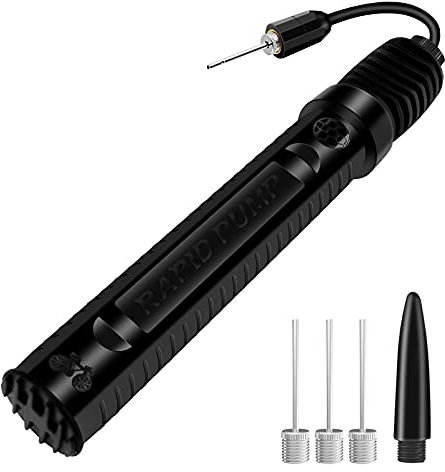 Uoking Ball Pump and Extendable Cable, Dual Action for Faster Inflation, Dual Action Air Pump for Your Football, Rugby Ball, Basketball, Volleyball, Handball and Other Inflatable Balls