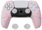 PlayVital Cover Grip per ps5 Controller Joystick Custodia Skin Silicone Separabile Protettiva Antiscivolo Copri Analogici,Compatibile con Base di Ricarica,Mecha Edizione-Rosa