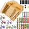 Chalyna 37 Stück Skate Park Kit Finger Skateboard Rampe Fingerboard Skatepark Finger Boarding Skate Park Mini Finger Spielzeug Set, Finger Fahrrad Skateboards Schaukelbrett mit Einstellwerkzeuge