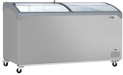 GGM Gastro Tiefkühltruhe 1570x650mm 352L mit Glasschiebedeckel | Ideal für den Dauereinsatz, gehärtetes Sicherheitsglas, abschließbar, einfache Reinigung, inklusive Einhängekörben