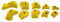 Ocun HOLDS SET 3 Modulars Klettergriffe, yellow