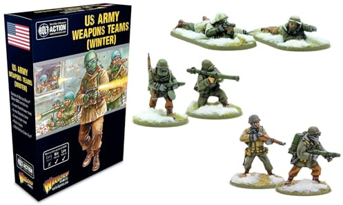 Warlord Games US Army (Winter) Weapons Teams - 28mm Scale Resin Miniatures for Bolt Action Highly Detailed World War 2 Miniatures for Table-top Wargaming