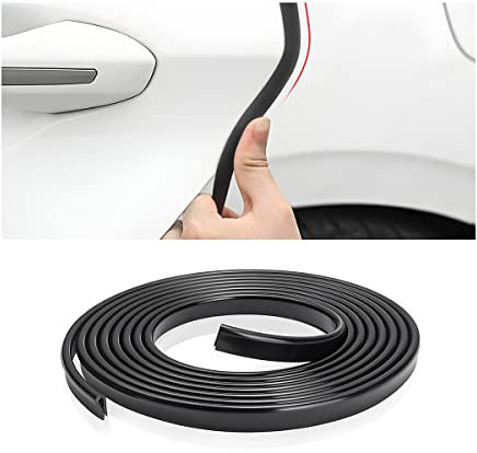 CGEAMDY Autokantenschutzleiste Autokantenverkleidung, U-Förmiger Türkantenschutzstreifen, Gummidichtungsschutz Türschutzleiste, Passend Für Die Meisten Modelle (Schwarz)